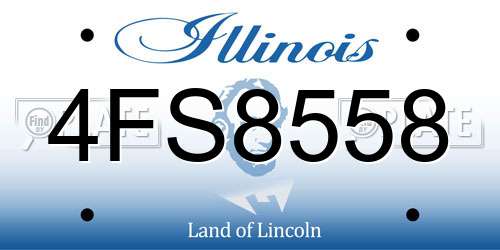 4FS8558 Illinois License Plate
