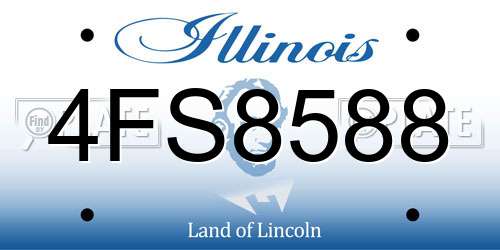 4FS8588 Illinois License Plate