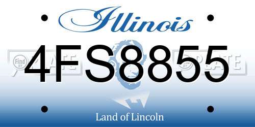 4FS8855 Illinois License Plate