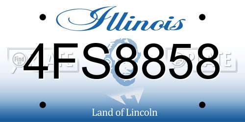 4FS8858 Illinois License Plate