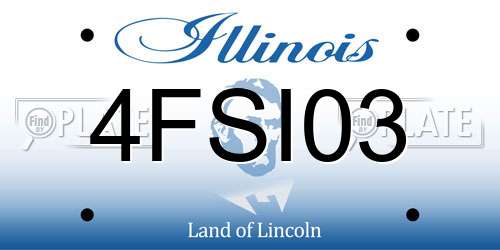 4FSI03 Illinois License Plate