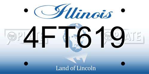 4FT619 Illinois License Plate