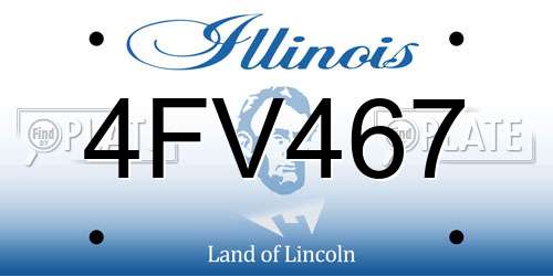 4FV467 Illinois License Plate