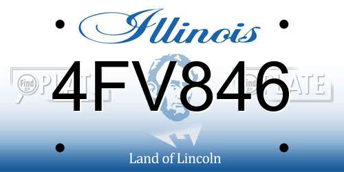 4FV846 Illinois License Plate