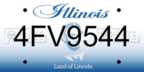4FV9544 Illinois License Plate