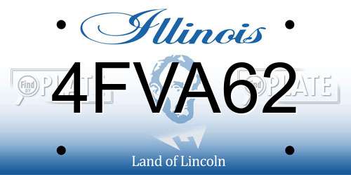 4FVA62 Illinois License Plate