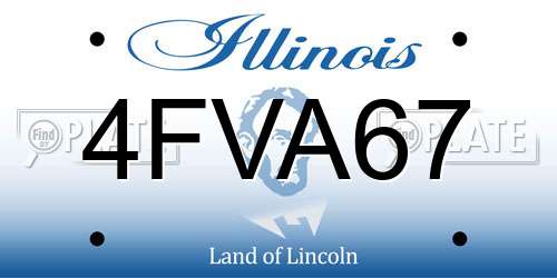 4FVA67 Illinois License Plate