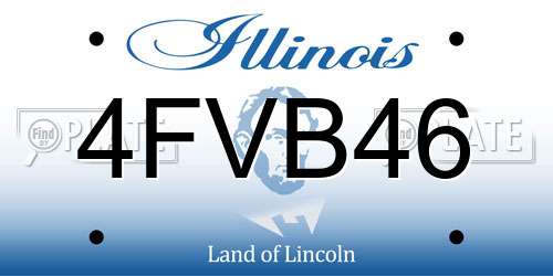 4FVB46 Illinois License Plate