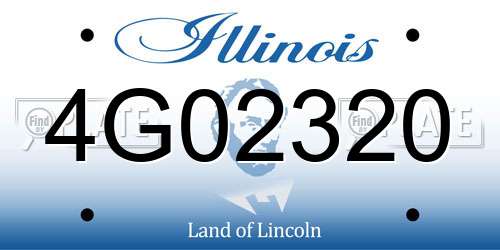 4G02320 Illinois License Plate