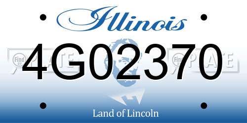 4G02370 Illinois License Plate