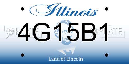 4G15B1 Illinois License Plate