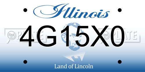 4G15X0 Illinois License Plate