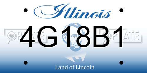 4G18B1 Illinois License Plate