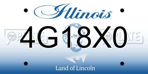 4G18X0 Illinois License Plate