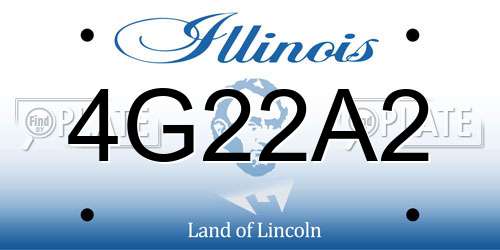 4G22A2 Illinois License Plate