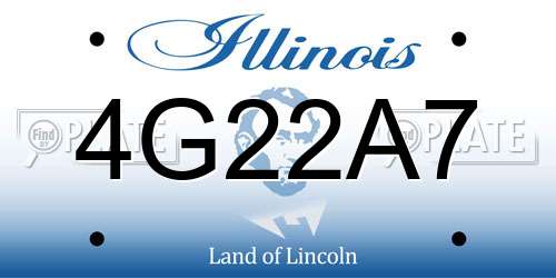 4G22A7 Illinois License Plate