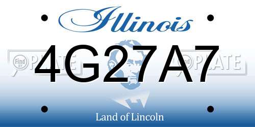 4G27A7 Illinois License Plate