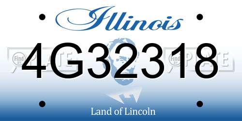 4G32318 Illinois License Plate