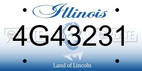 4G43231 Illinois License Plate