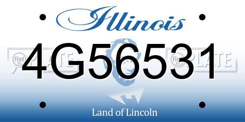4G56531 Illinois License Plate