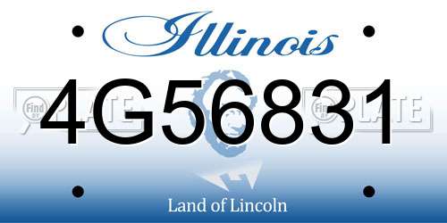 4G56831 Illinois License Plate