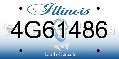 4G61486 Illinois License Plate