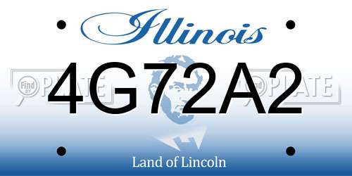 4G72A2 Illinois License Plate