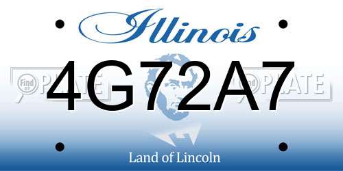 4G72A7 Illinois License Plate