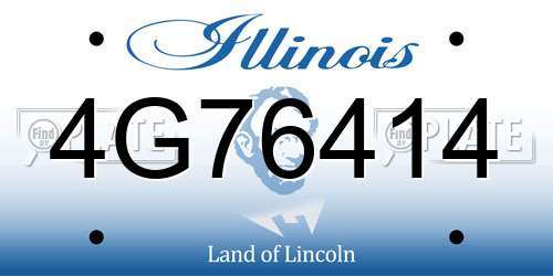 4G76414 Illinois License Plate