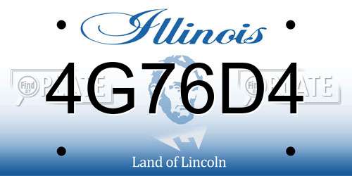 4G76D4 Illinois License Plate