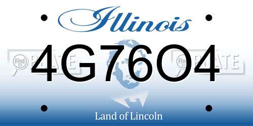 4G76O4 Illinois License Plate