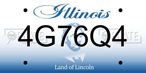 4G76Q4 Illinois License Plate