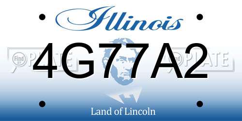4G77A2 Illinois License Plate
