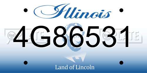 4G86531 Illinois License Plate