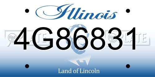 4G86831 Illinois License Plate