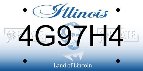 4G97H4 Illinois License Plate
