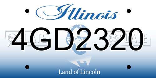 4GD2320 Illinois License Plate