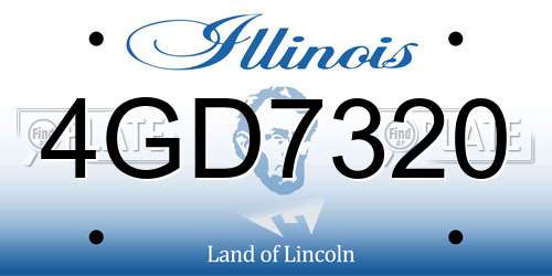 4GD7320 Illinois License Plate