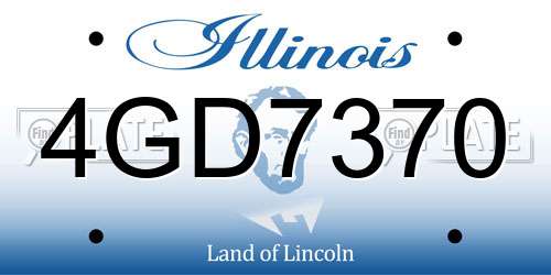 4GD7370 Illinois License Plate