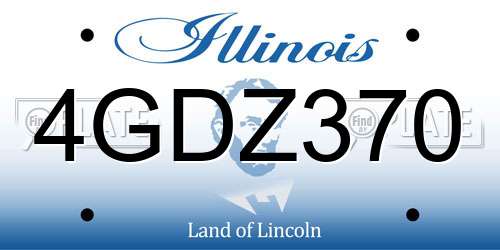 4GDZ370 Illinois License Plate