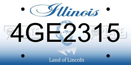 4GE2315 Illinois License Plate