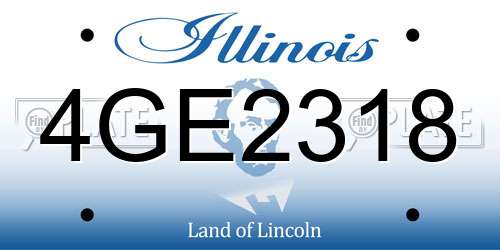 4GE2318 Illinois License Plate