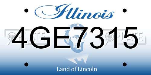 4GE7315 Illinois License Plate