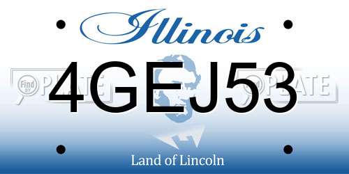 4GEJ53 Illinois License Plate