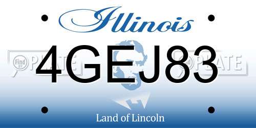 4GEJ83 Illinois License Plate