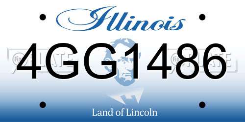 4GG1486 Illinois License Plate