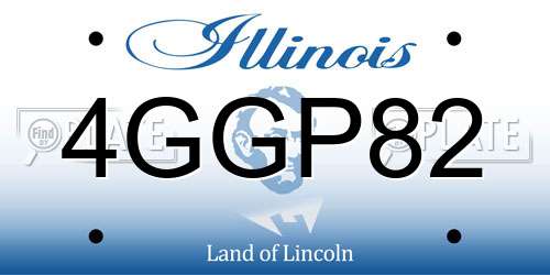 4GGP82 Illinois License Plate