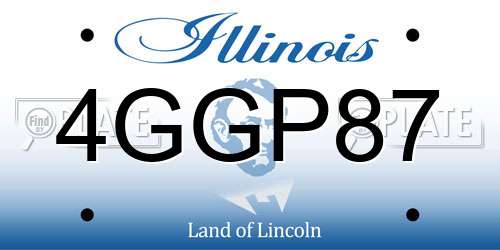 4GGP87 Illinois License Plate