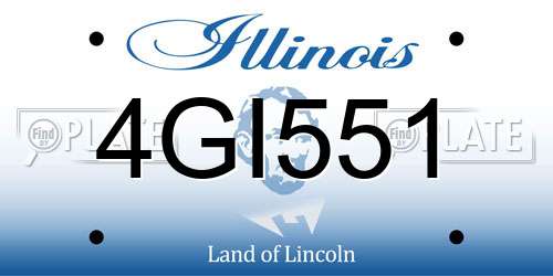 4GI551 Illinois License Plate