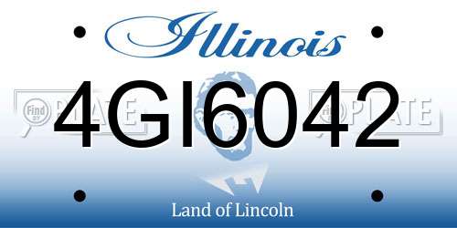 4GI6042 Illinois License Plate